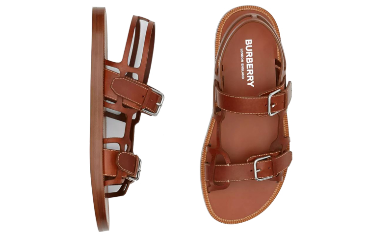 Burberry Webb Sandals 'Tan Leather' 圖 4