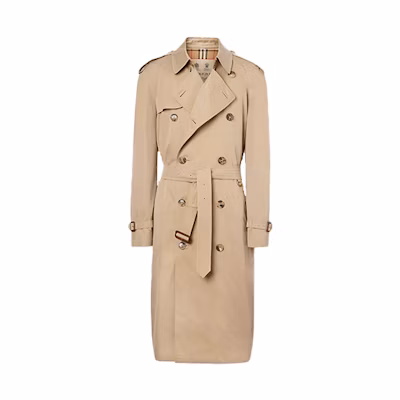 Burberry Westminster Double-Breasted Trench Coat in Honey Color 80280951