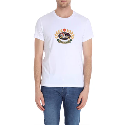 Burberry 麥穗騎士標誌白色短袖T恤 80029531 Lookbook Burberry 麥穗騎士標誌白色短袖T恤 80029531