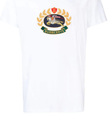 Burberry 麥穗騎士標誌白色短袖T恤 80029531 Sizing Burberry 麥穗騎士標誌白色短袖T恤 80029531