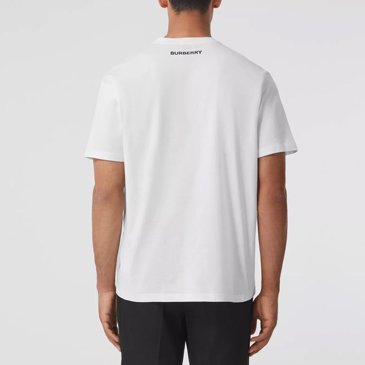 Burberry White Alphabet Logo Graphic Crewneck Loose Fit T-Shirt. 80454951 圖 5