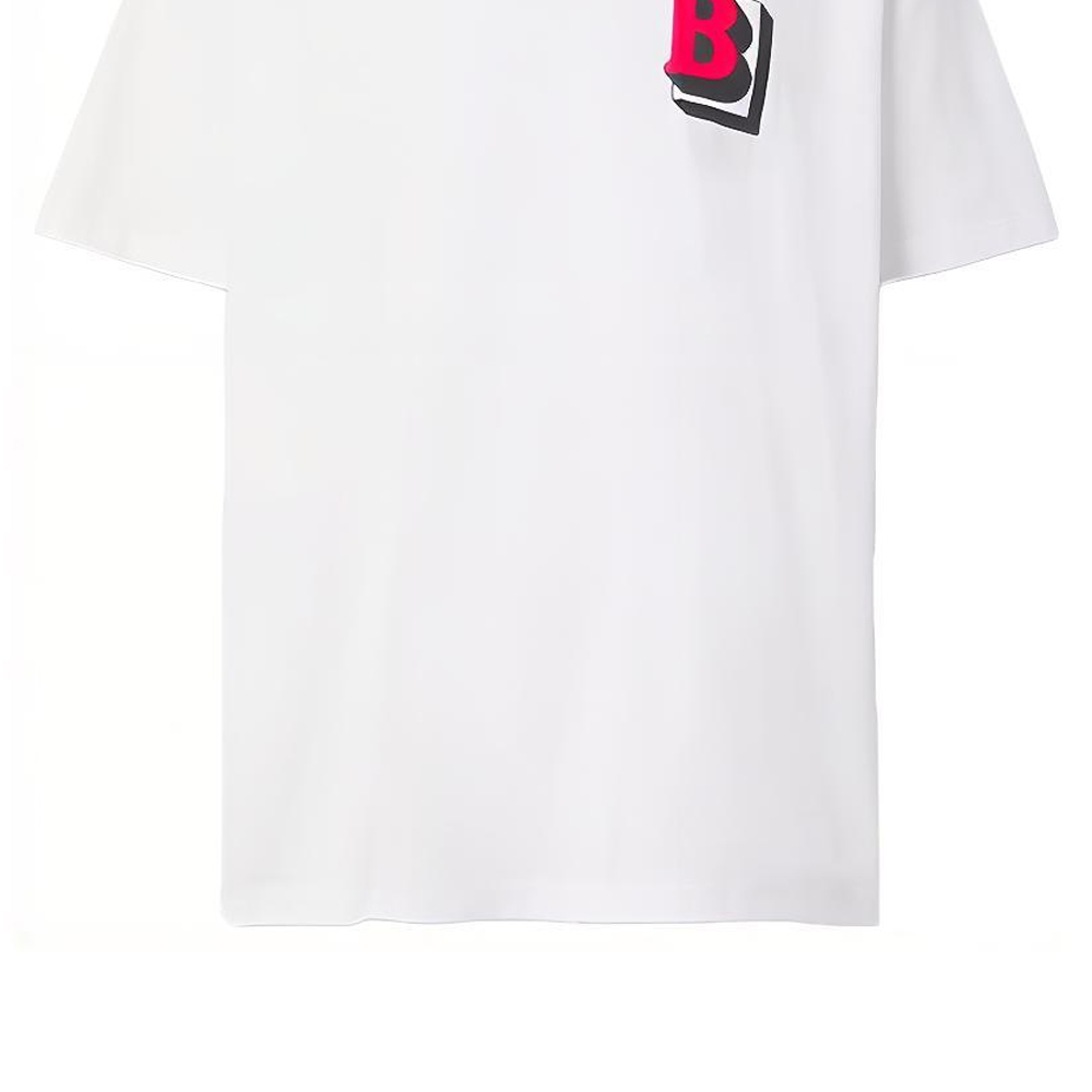 Burberry White Alphabet Logo Graphic Crewneck Loose Fit T-Shirt. 80454951 圖 7