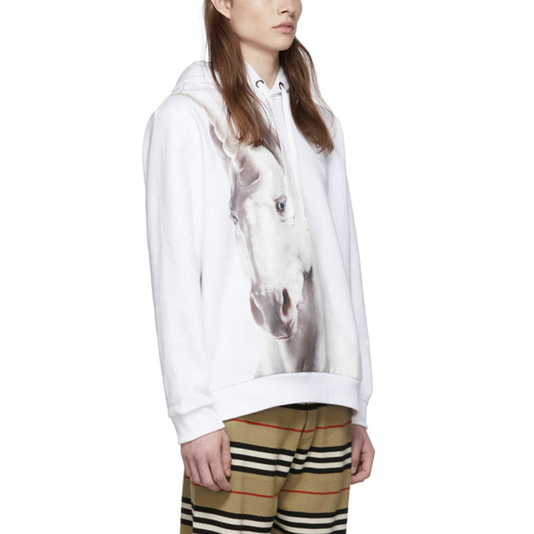 Burberry White Animal Print Loose Fit Hoodie 80136021 圖 4