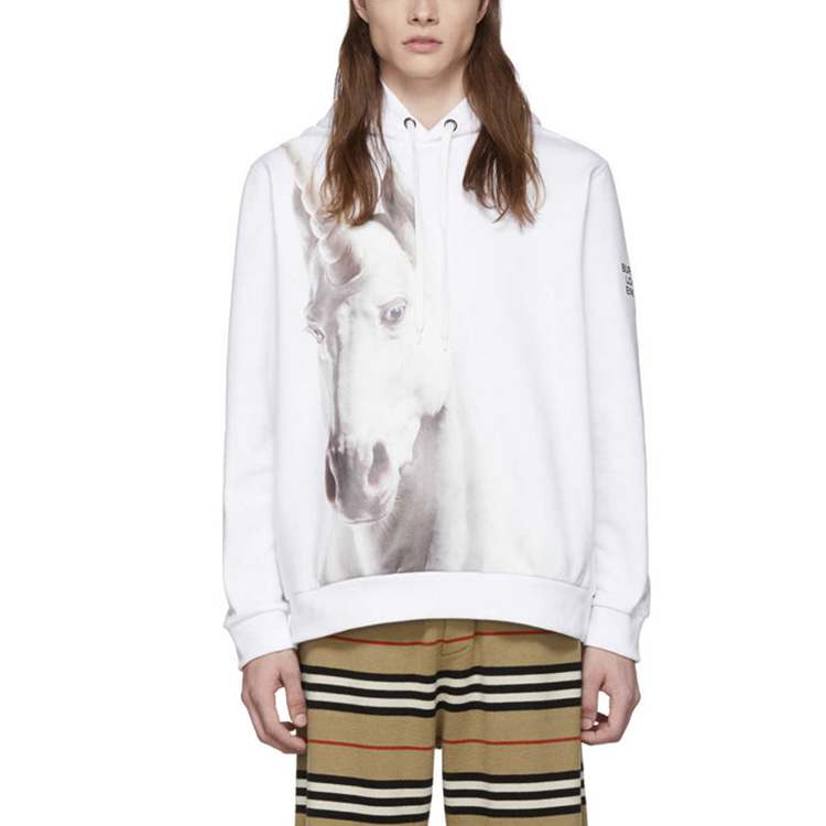 Burberry White Animal Print Loose Fit Hoodie 80136021 圖 5