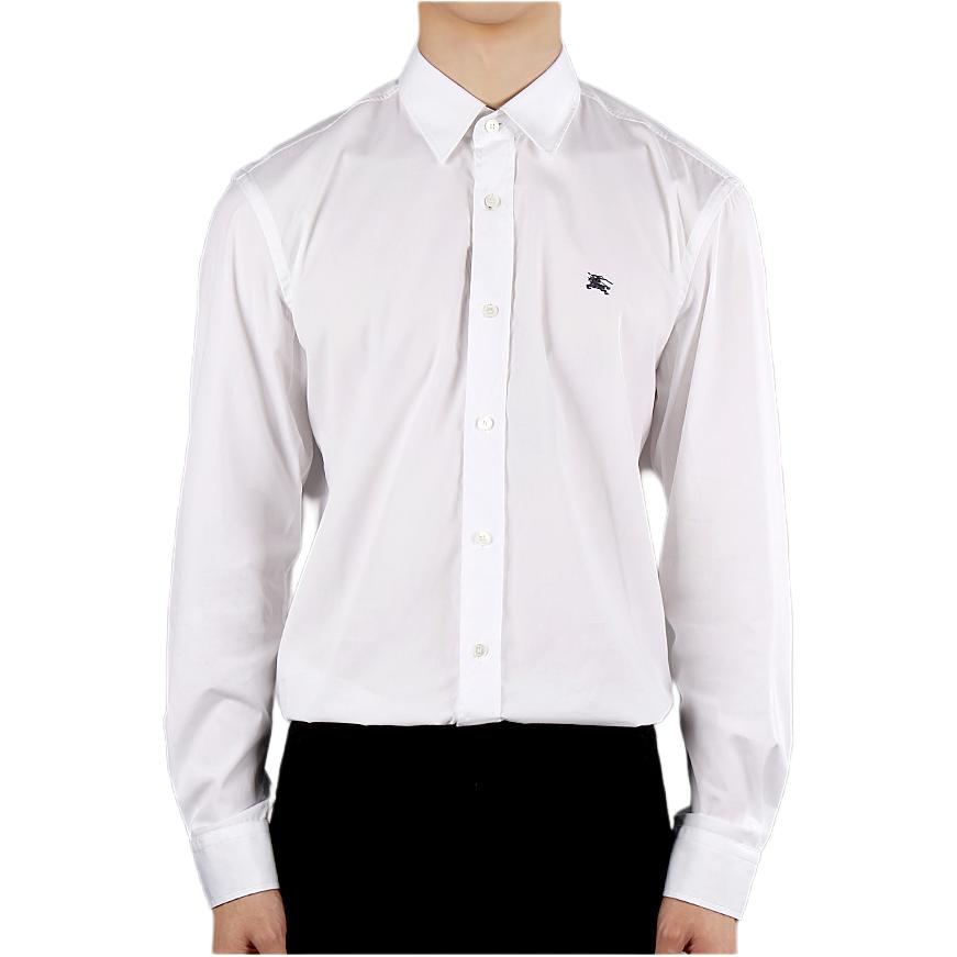 Purchase Camisa Blanca Casual de Manga Larga Burberry con Logo Bordado. 80362921
