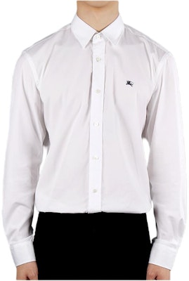 Burberry White Casual Long Sleeve Shirt with Embroidered Logo. 80362921 Purchase Burberry White Casual Long Sleeve Shirt with Embroidered Logo. 80362921