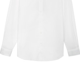 Camisa Blanca Casual de Manga Larga Burberry con Logo Bordado. 80362921 1