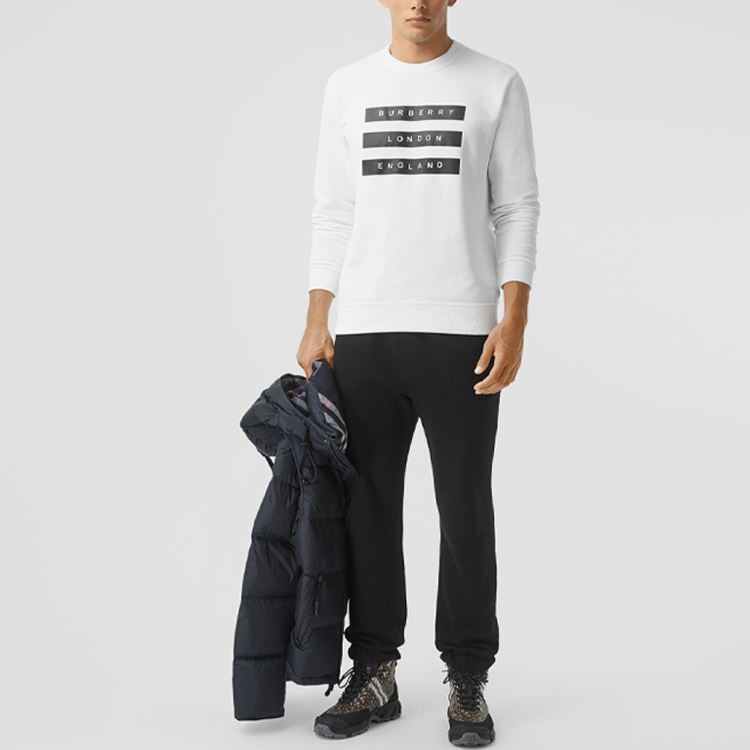 Burberry White Cotton Crewneck Long Sleeve Sweatshirt 80219711 圖 4