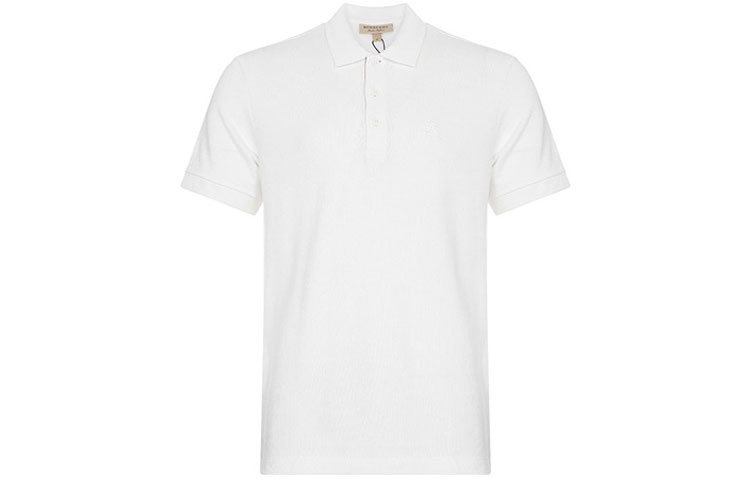 Burberry White Cotton Short Sleeve Polo Shirt 80009191