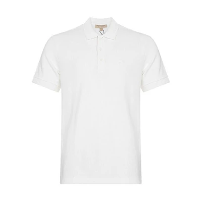 Burberry White Cotton Short Sleeve Polo Shirt 80009191