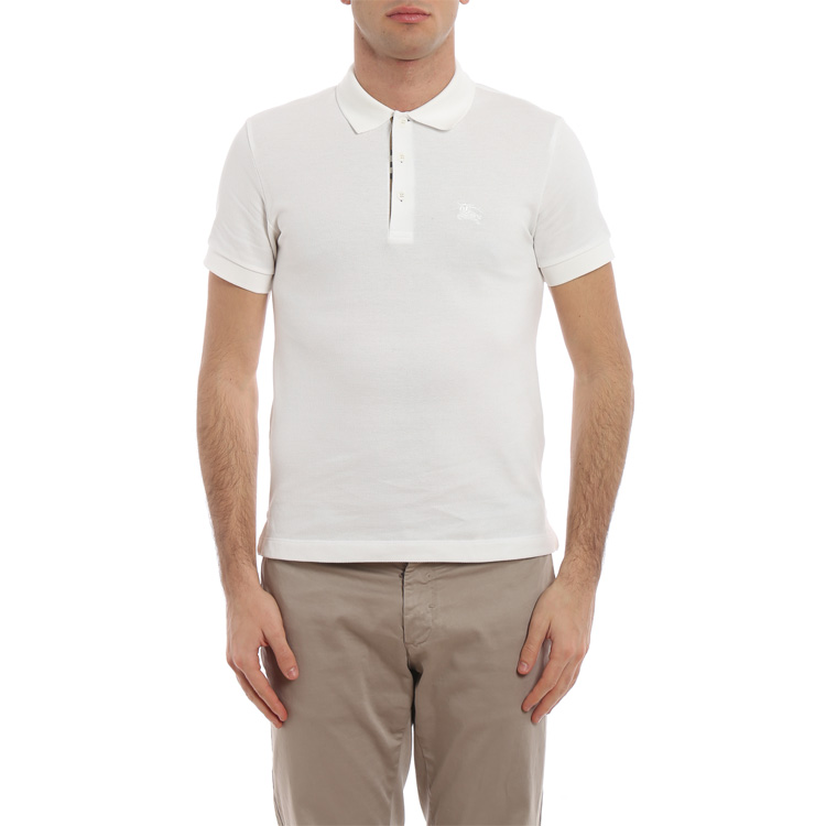 Burberry White Cotton Short Sleeve Polo Shirt 80009191 圖 7