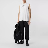 Burberry Baju Dalam Slim Putih Kapas dengan Cetakan Logo 45658611 Purchase Burberry Baju Dalam Slim Putih Kapas dengan Cetakan Logo 45658611