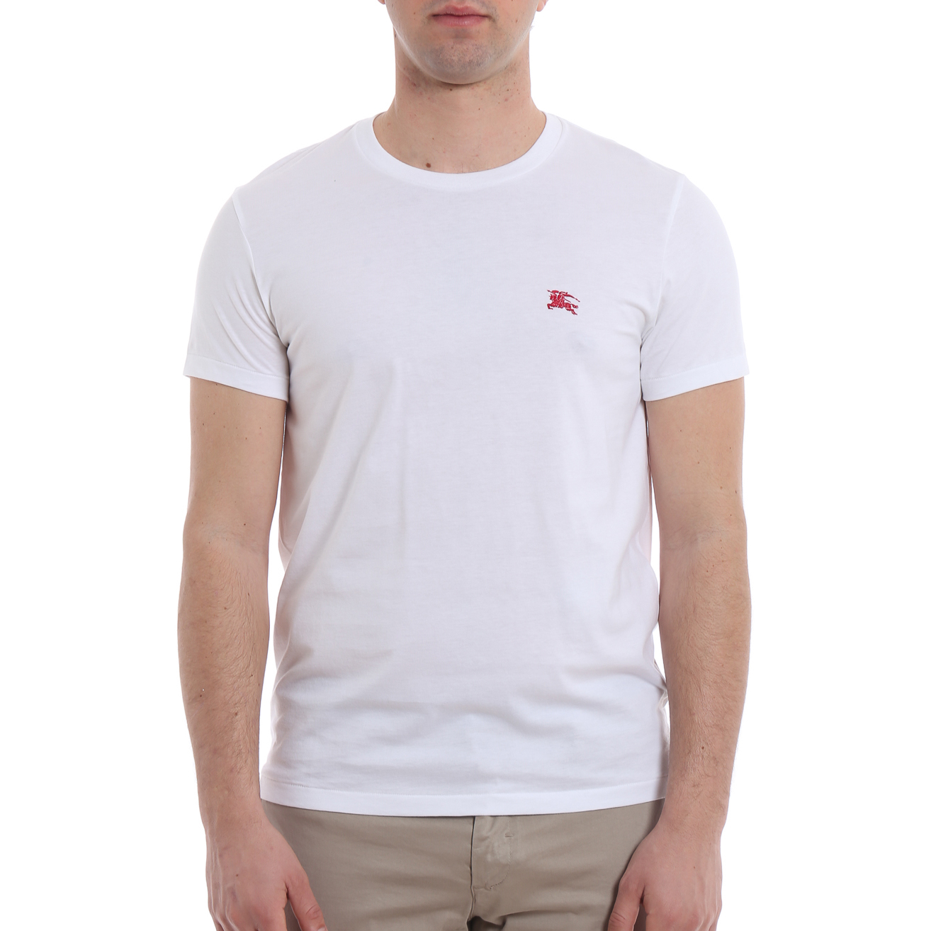 Burberry White Embroidered Cavalry Crest Crewneck T-Shirt 80038311 圖 5