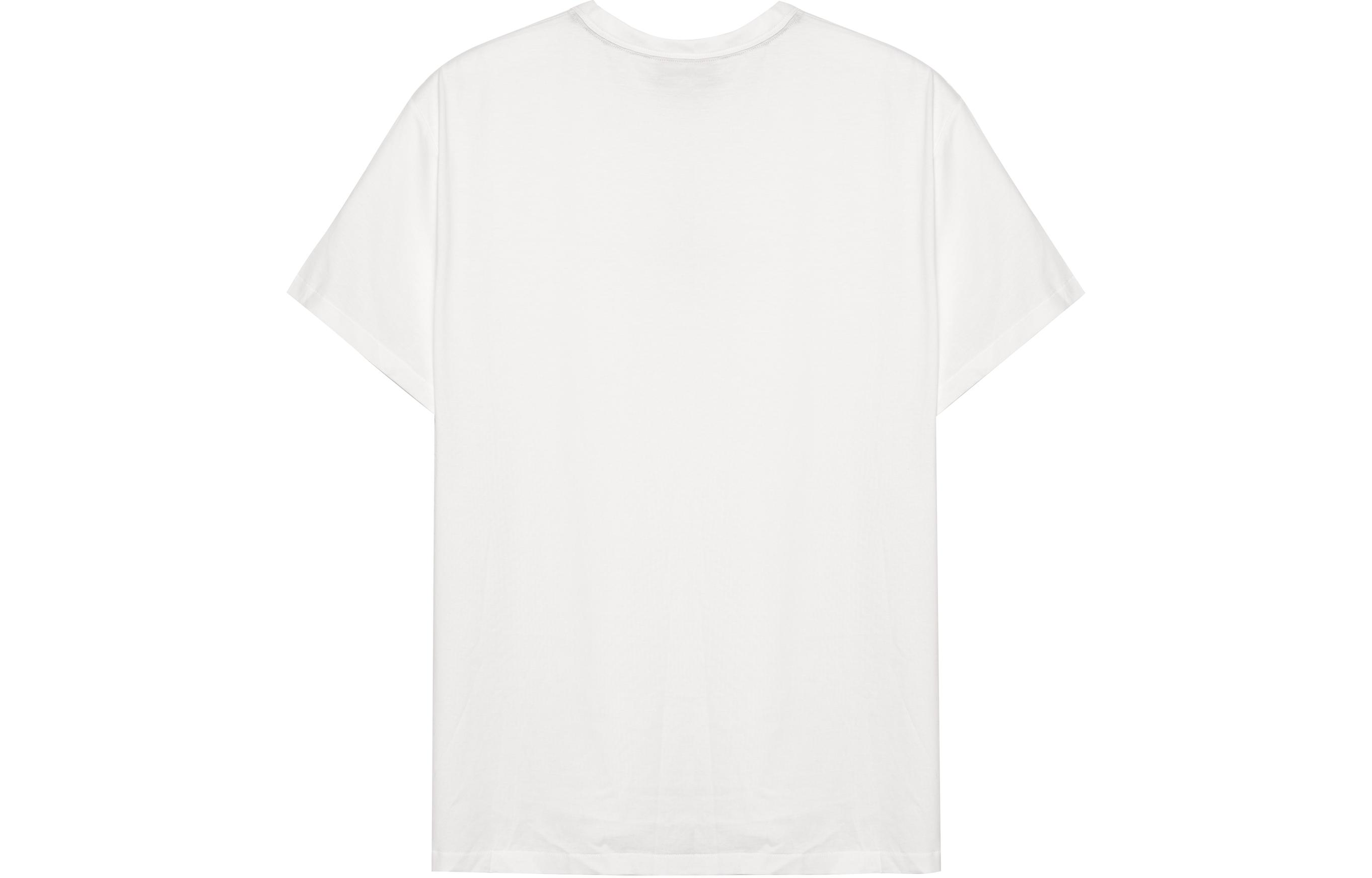 Burberry White Embroidered Logo Crew Neck T-Shirt 80268541 圖 3