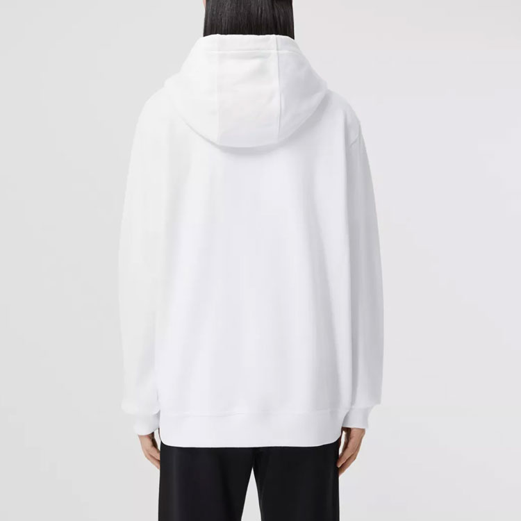 Burberry White Heart Letter Embroidered Zip Hoodie Unisex 80464001 圖 4