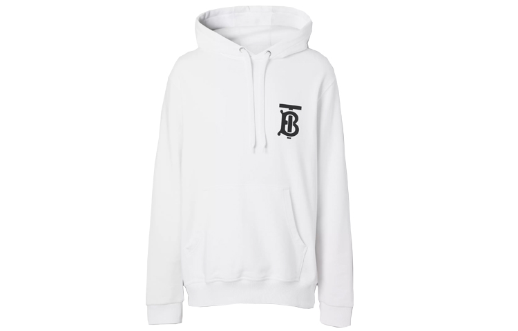 Burberry White Hoodie with Logo Print 80246051