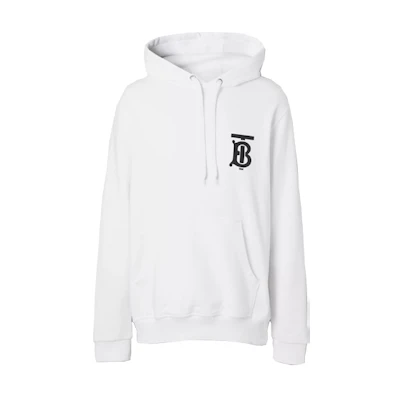 Burberry White Hoodie with Logo Print 80246051