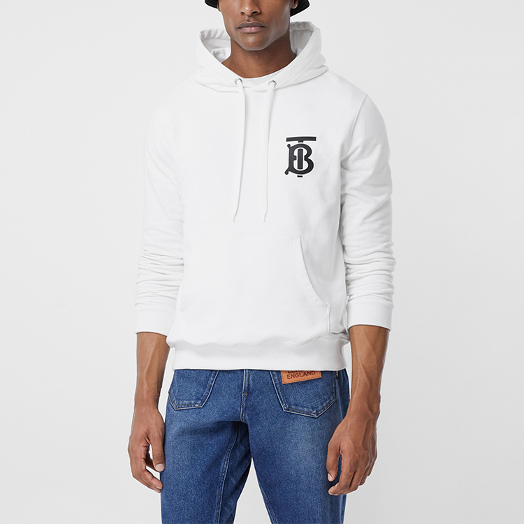 Burberry White Hoodie with Logo Print 80246051 圖 4