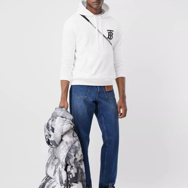 Burberry White Hoodie with Logo Print 80246051 圖 6