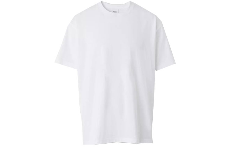 Burberry White Letter Print Crewneck Loose Fit T-Shirt. 80455451 圖 2