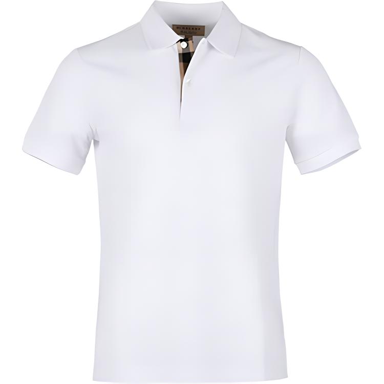 Burberry White Logo Button Short Sleeve Polo Shirt. 80045791