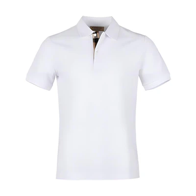 Burberry White Logo Button Short Sleeve Polo Shirt. 80045791