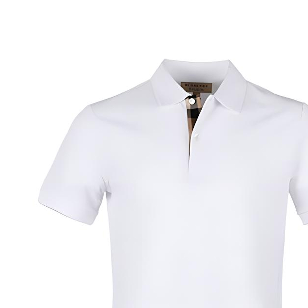 Details for Burberry White Logo Button Short Sleeve Polo Shirt. 80045791