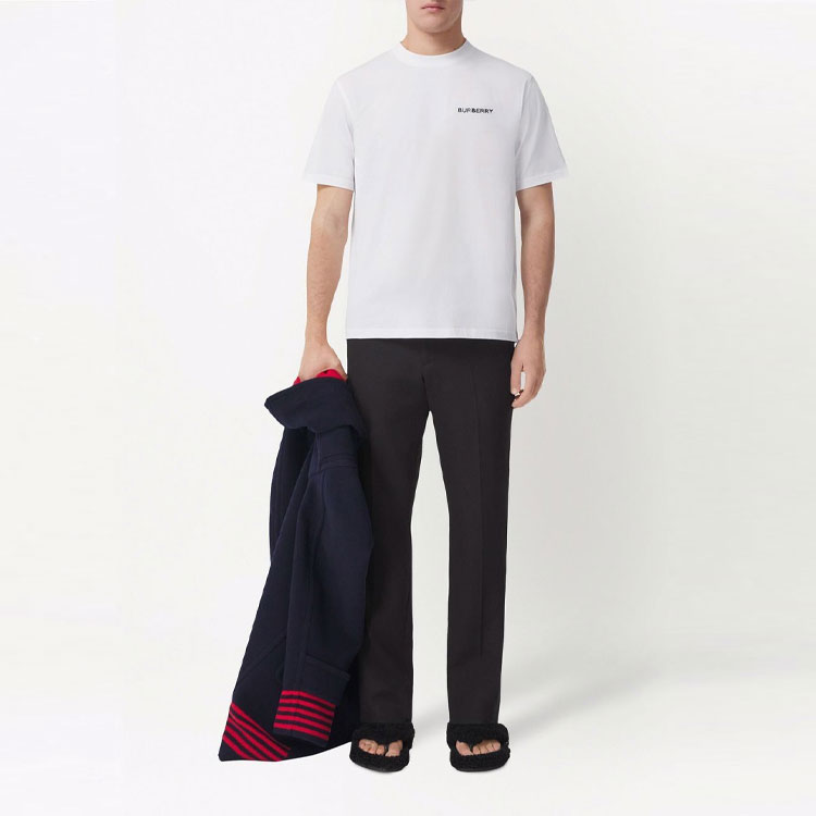 Burberry White Logo Crewneck Short Sleeve T-Shirt 80501661 圖 4