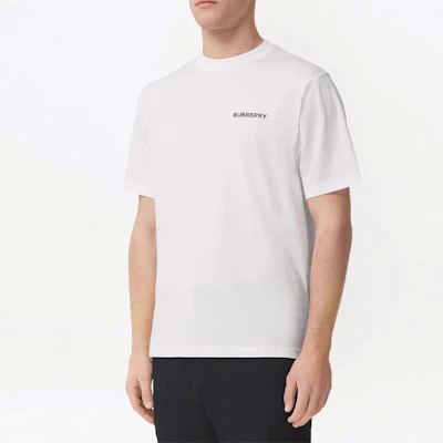 Burberry White Logo Crewneck Short Sleeve T-Shirt 80501661 Purchase Burberry White Logo Crewneck Short Sleeve T-Shirt 80501661
