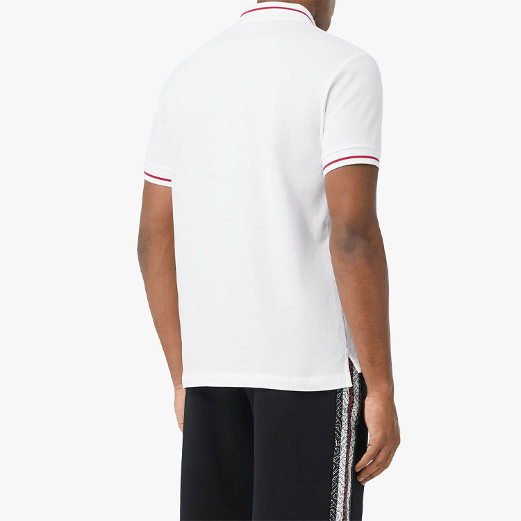 Details for Burberry 白色標誌針織短袖男士POLO衫 80259731