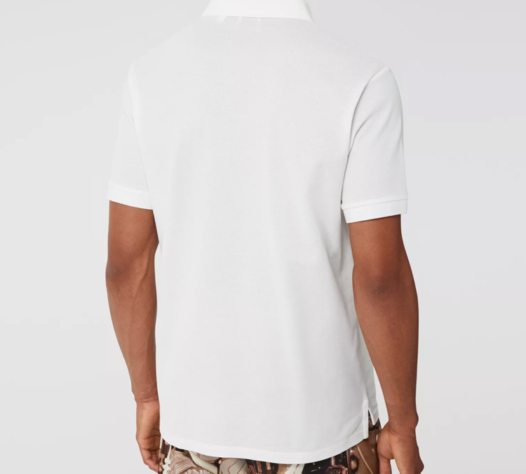 Burberry White Logo Print Short Sleeve Polo Shirt 80256551 圖 6