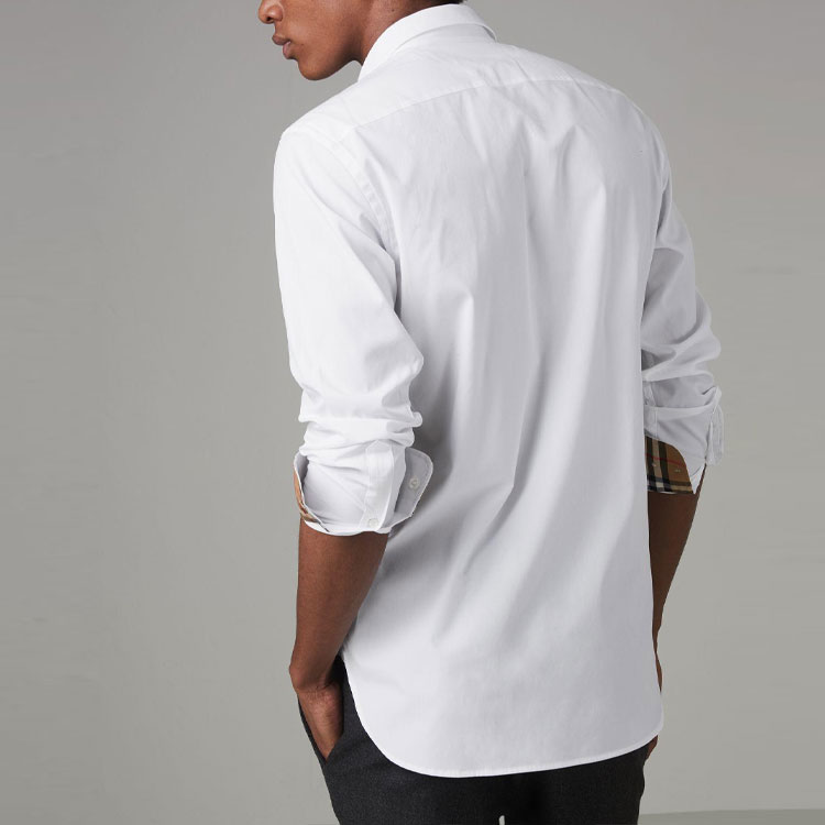 Burberry White Long-Sleeve Solid Button-Up Shirt 80030711 圖 6