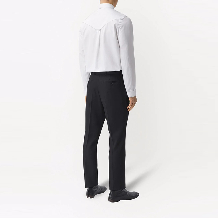 Purchase バーバリー ホワイト 長袖シャツ ステッチディテール付き 80454751