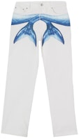 Burberry White Mermaid Tail Pattern Loose Fit Jeans 45673911 Burberry White Mermaid Tail Pattern Loose Fit Jeans 45673911