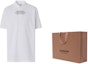 Cheap Burberry White Mesh Polo Shirt with Address Print 80427511