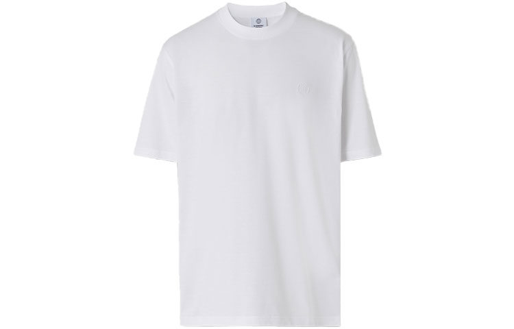 Order Burberry White Monogram Logo Crew Neck T-Shirt. 80416991