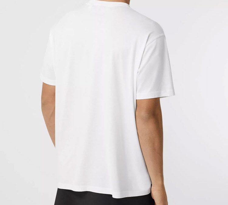 Burberry White Montage Logo Print Crew Neck T-Shirt 45637961 圖 5