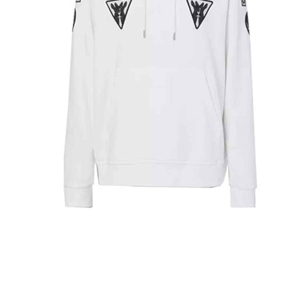 Burberry White Patterned Jacquard Hoodie - Long Sleeve Pullover. 80427421 圖 6