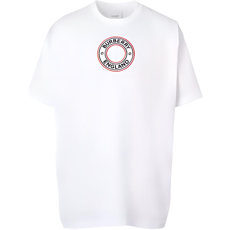 Burberry White Relaxed Fit Logo Graphic T-Shirt 80370481
