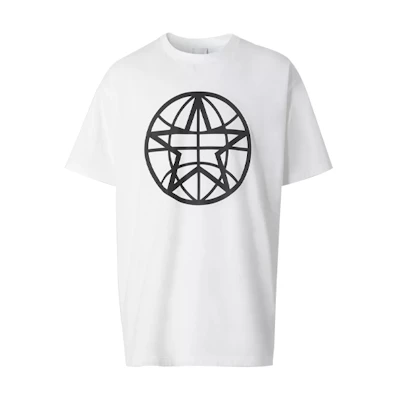 Burberry White Round Neck Logo Print Casual T-Shirt 80309171