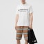 Lookbook Burberry White Short-Sleeve Polo Shirt with Logo Print 80094981