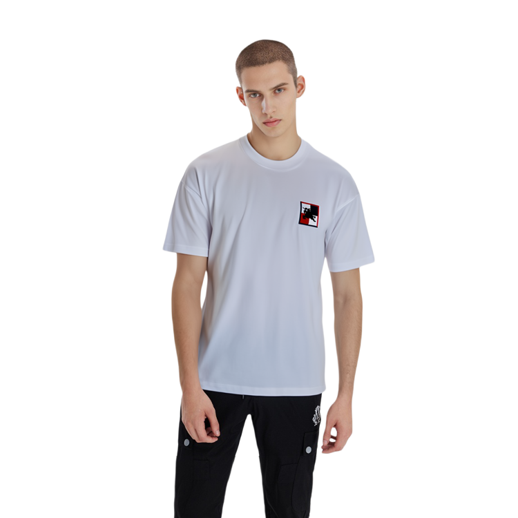 Burberry White Short-Sleeve T-Shirt with Equestrian Knight Logo. 80040931 圖 4