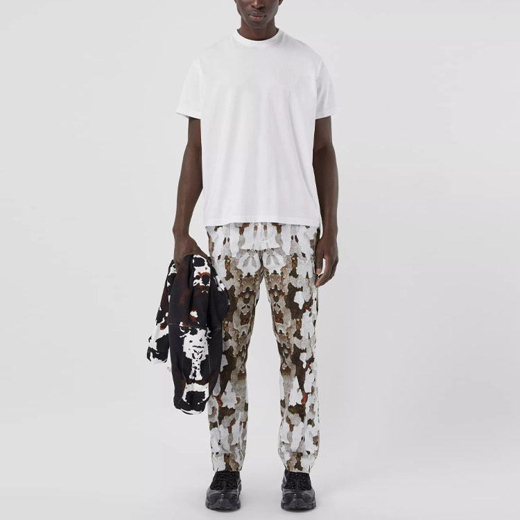 Burberry White Solid Color Crew Neck Short Sleeve T-Shirt 80422331 圖 3