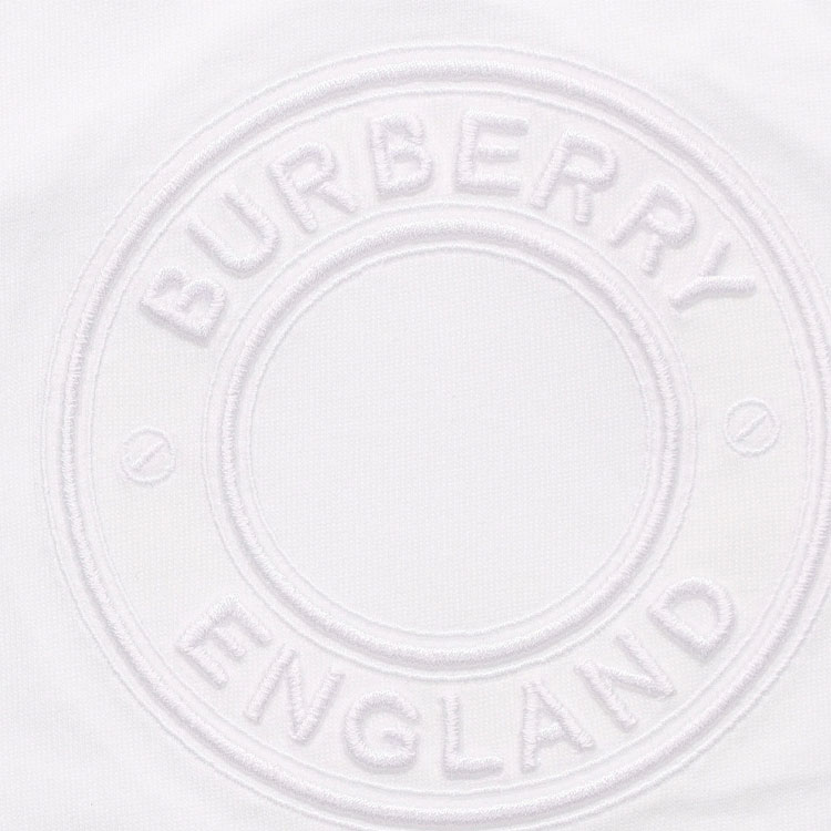 Burberry White Solid Color Crew Neck Short Sleeve T-Shirt 80422331 圖 6