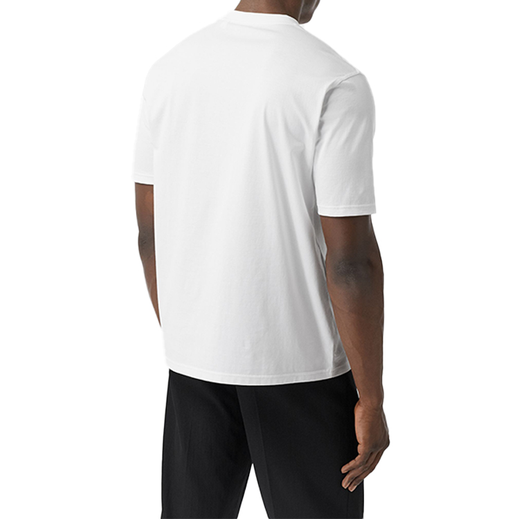 Burberry White Solid Logo Short Sleeve T-Shirt 80321861 圖 4