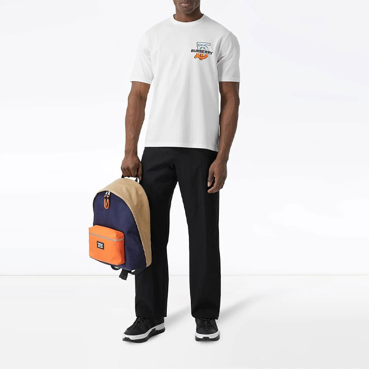 Burberry White Solid Logo Short Sleeve T-Shirt 80321861 圖 5