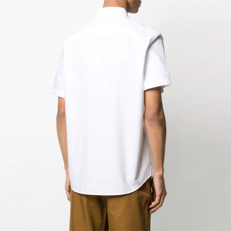 Burberry White Solid Short-Sleeve Casual Shirt 8025612 圖 4