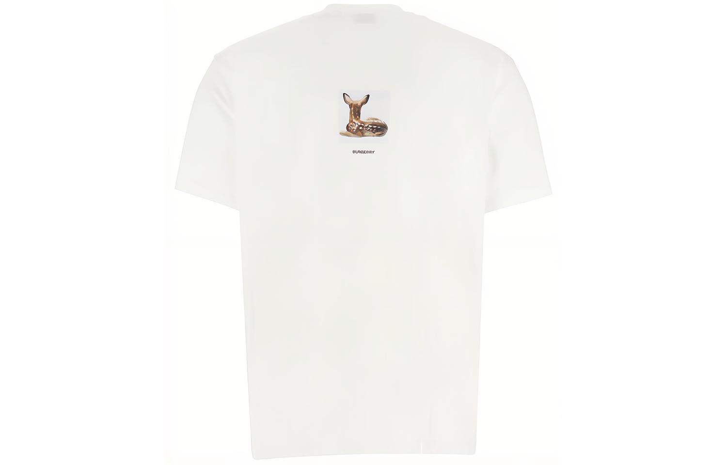 Burberry White T-Shirt with Fawn Print 8022370-A1464 圖 3