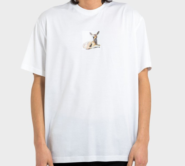 Burberry White T-Shirt with Fawn Print 8022370-A1464 圖 4