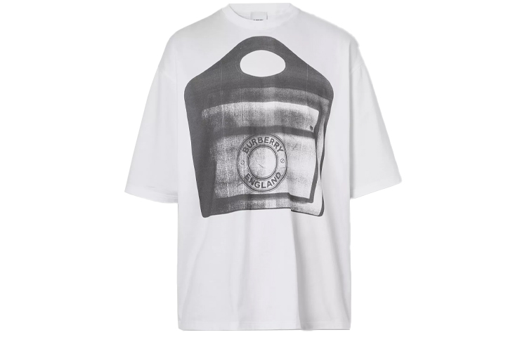 Burberry White T-Shirt with Pocket Print 45676221 圖 2